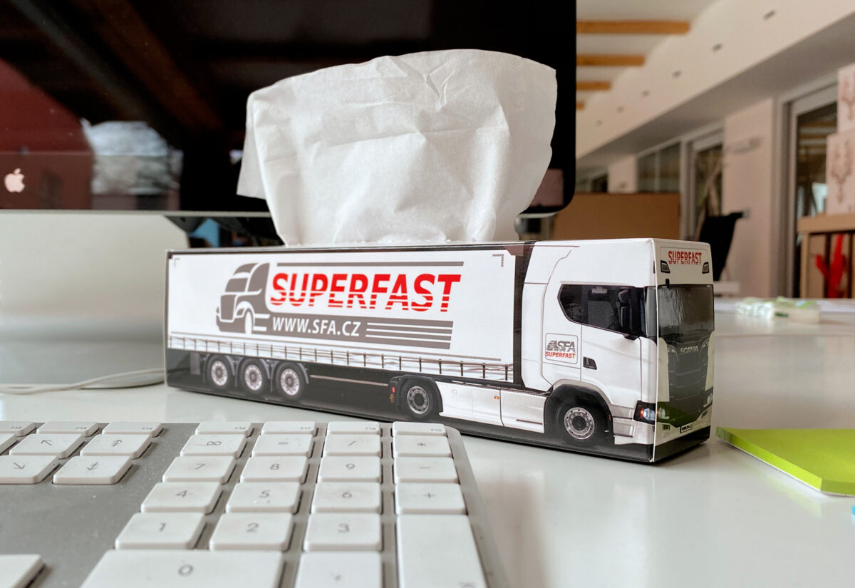 Truckbox Promotional Tissue box – Scania Truck, Superfast