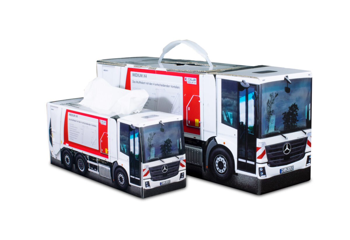 Truckbox Promotional Giftbox, tissuebox - garbage truck