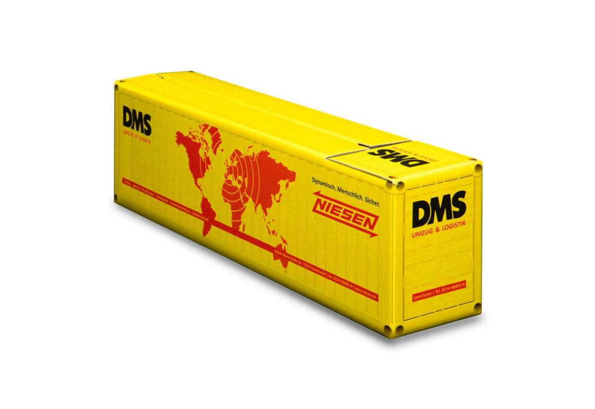 Truckbox Promotional Giftbox Container 40ft, Niesen DMS Umzug & Logistik