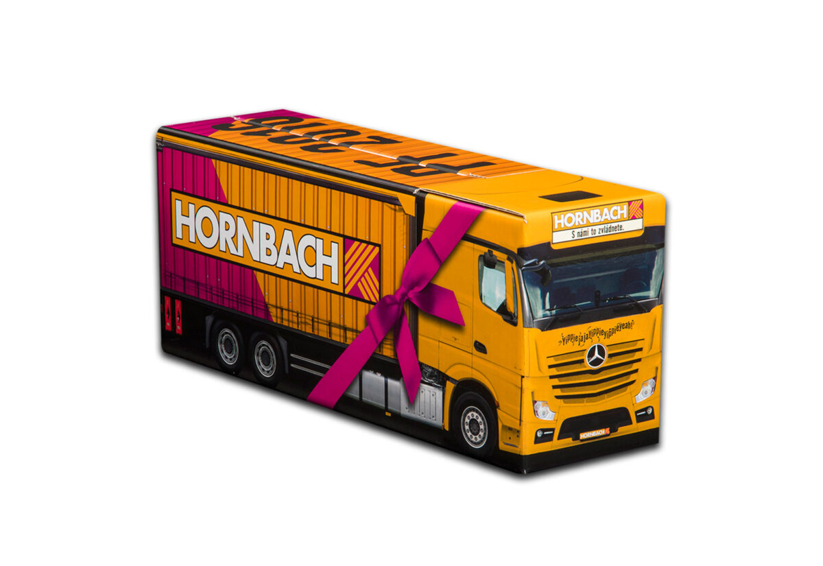 Truckbox Promotional Giftbox Truck superstructure, Mercedes Benz, Hornbach